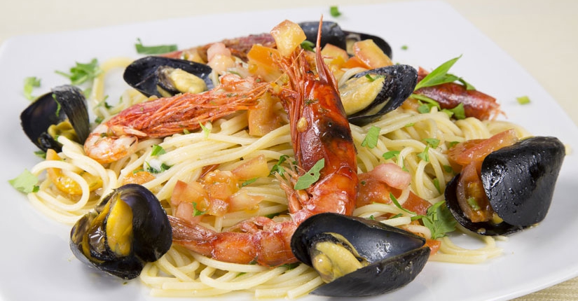 Spaghetti allo scoglio del ristorante Marina sul Naviglio